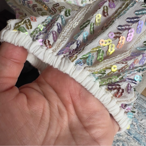 Sundress Chicago Bora Bora sequin embellished Maxi Dress side slits Sz L/XL - Picture 5 of 12